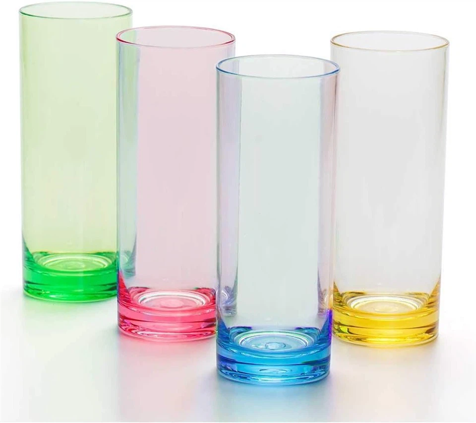 plastic PC highball water collins glass cups (2)