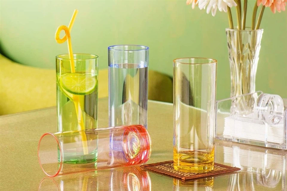 plastic PC highball water collins glass cups (3)