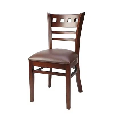 Restaurant PU-Ledersitzleiter-Rückenlehne Holzstühle